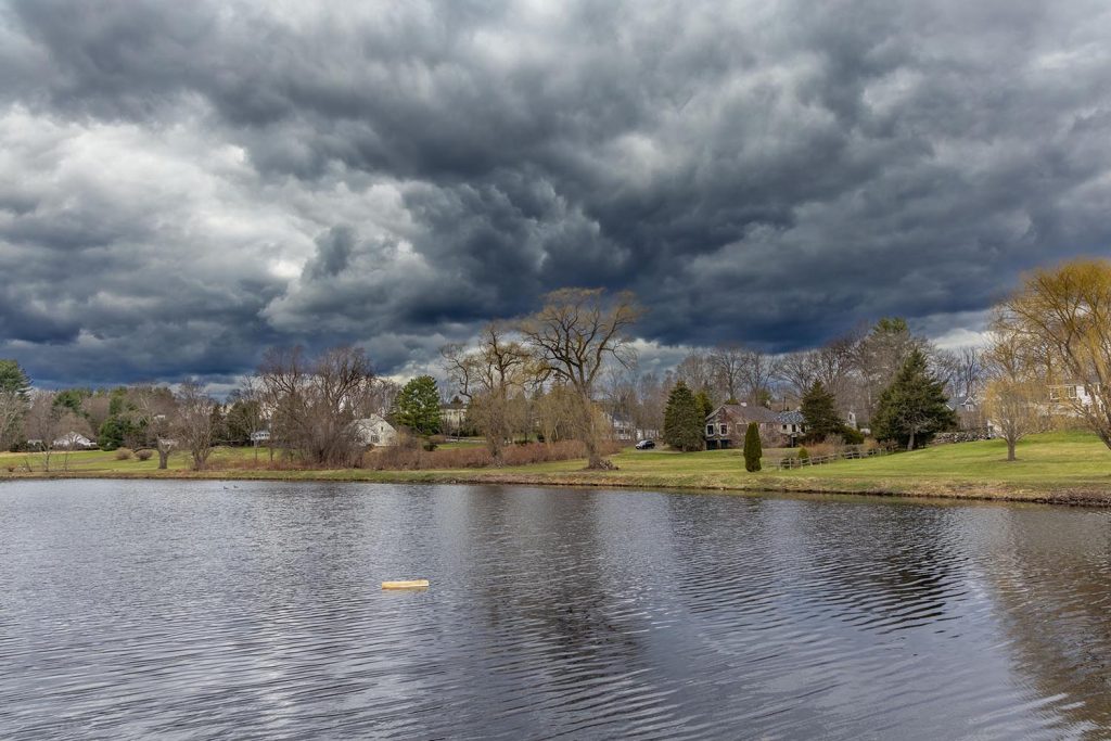 dark clouds in Maryland after a nor'easter